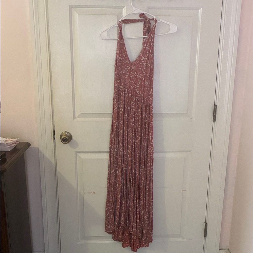 Floral Halter Maxi Dress